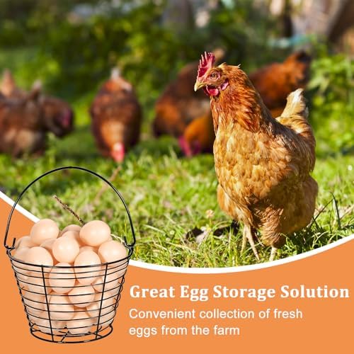 3 PCS 8" Wire Egg Baskets with Handles