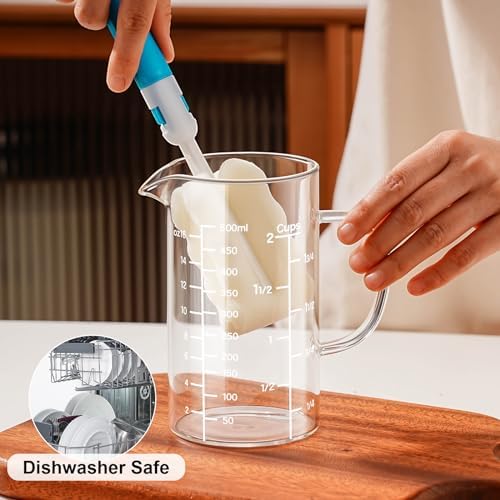 PARACITY 2 Cup Glass Measuring Cup, Liquid Measuring Cups with three