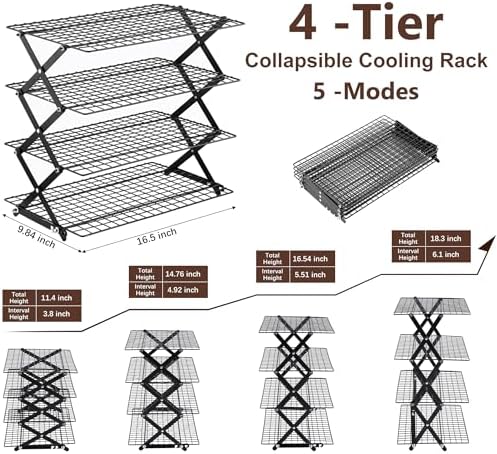 Pleafind 2/3/4-Tier Collapsible Cooling Rack