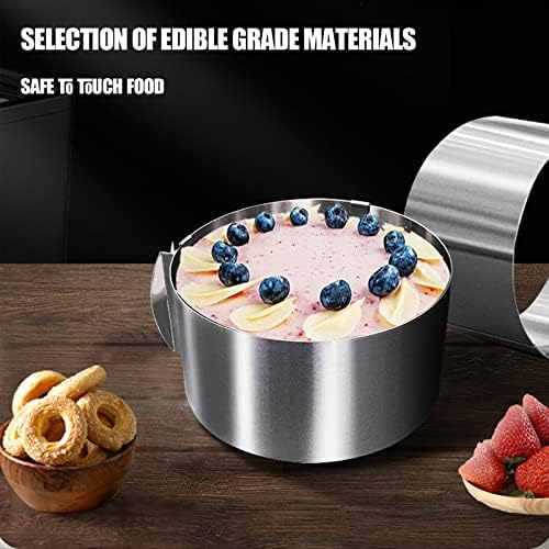 Cake Ring Mould for Baking,20cm Height,Stainless Steel Round Cake Mold