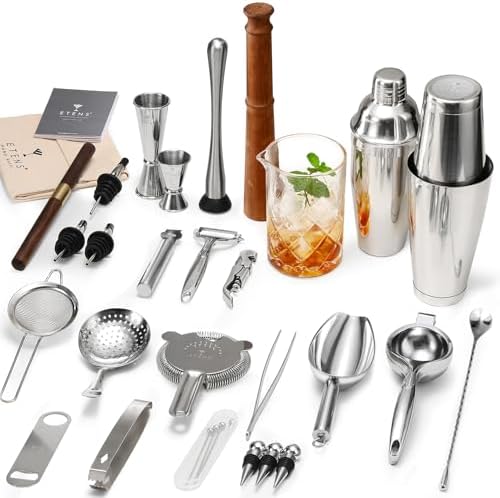 Etens 33-Piece Pro Bartender Kit, Bar Tools Cocktail Shaker Set for