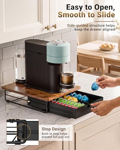 EVERIE Coffee Pod Holder Drawer for Nespresso Vertuo Capsules