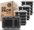 Freshware Meal Prep Containers [50 Pack] 2 Compartment with Lids, Food