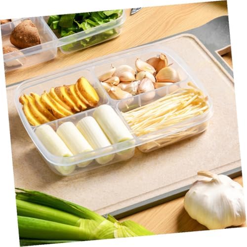VANZACK 2 Pack Divided Food Storage Containers with Lids, PP