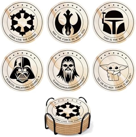 6 PCS Wars Cork Coasters for Drinks, Cork Coasters for Drinks with