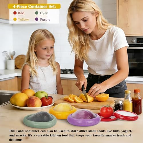 4-Piece Avocado and Onion Storage Containers