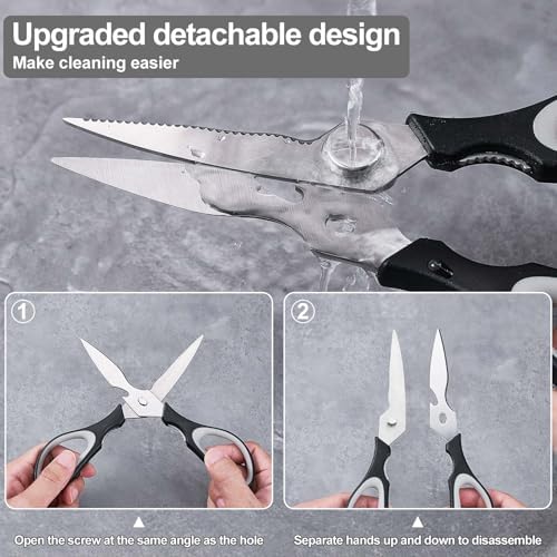 3-Pack Kitchen Shears Heavy Duty All Purpose Stainless Steel Scissors