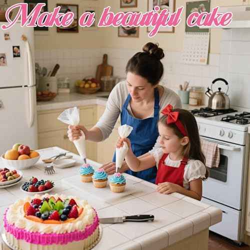 Reusable Piping Bags and Tips Set - 16inch Pastry Bags for Cake