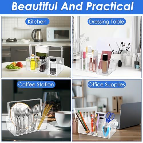 2 Pack Silverware Organizer, Paper Plate Holders, Cutlery and Flatware