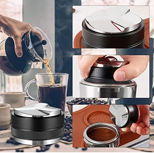 Sesama Coffee Distributor Espresso Tamper &Silicone Mat &Puck Screen