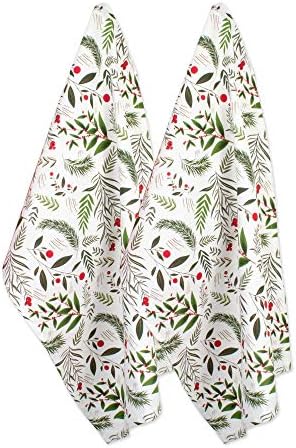 DII Christmas Kitchen Towel Set, Floral Tea Towels for Baking