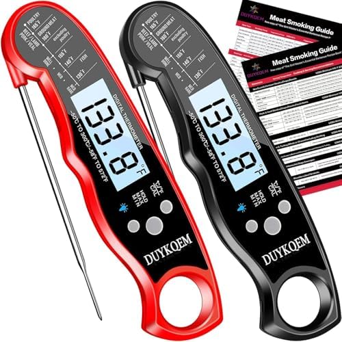 2 Pack Digital Meat Thermometers, Waterproof
