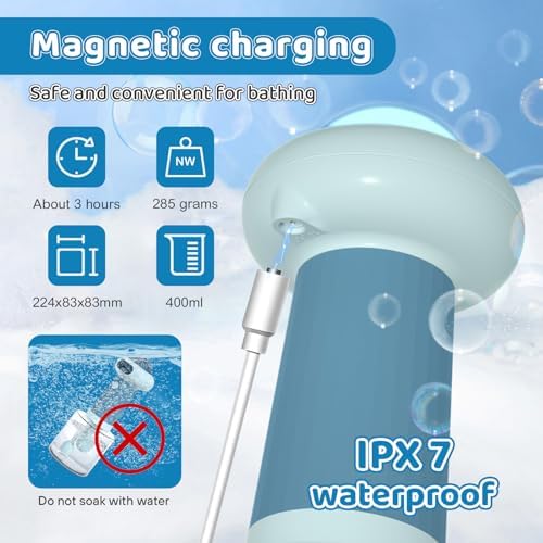 Electric Dog Shampoo Dispenser,IPX7 Cat Shampoo Sprayer,Pet Bath