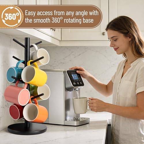 MyLifeUNIT Large Mug Holder Tree, 360° Rotated Coffee Cup Holder, 8