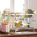 PUSDON Adjustable Stainless Steel Dish Drying Rack, 26"-38"