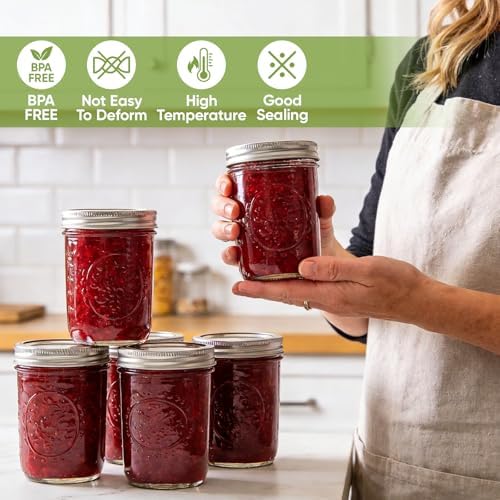 36-Piece Wide Mouth Mason Canning Jar Lids, 86mm