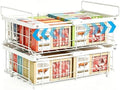 2 Pack Expandable Freezer Organizer Bins, Stackable Chest Freezer