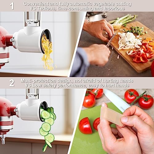 COFUN Slicer Shredder Attachment for KitchenAid Stand Mixer