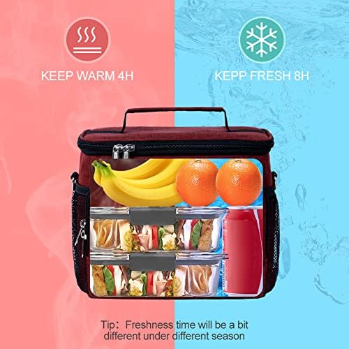 Tiblue Insulated Reusable Lunch Bag for Adults/Kids, Leakproof