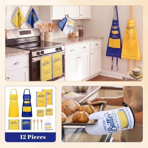 12 Pcs Butter Themed Kitchen Gift Set for Cooking Baking Lovers