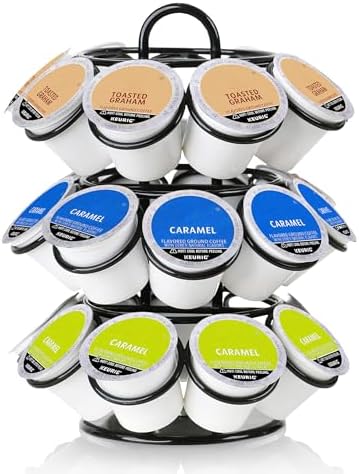 Rotating Coffee Pod Holder for Keurig Pods, Black
