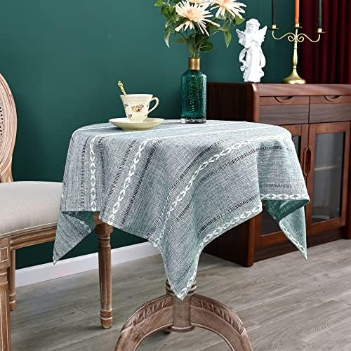 NEWISHER Embroidered Small Square Tablecloth, 36x36 Inch End Table