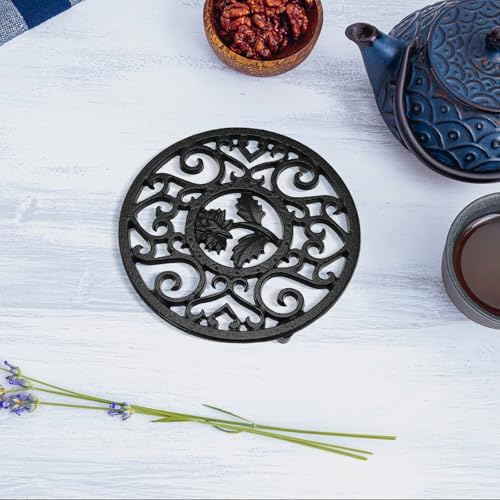 Cast Iron Kettle Trivet Heat Resistant Tea Pot Holder Vintage Style