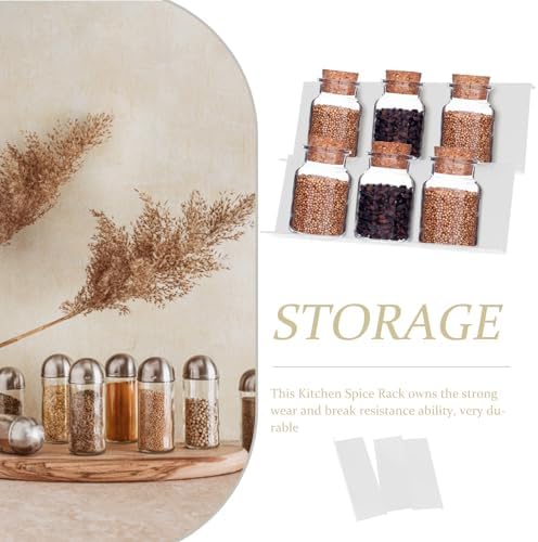 FOMIYES 3pcs Plastic Spice Organizer with Stackable Ladder Design