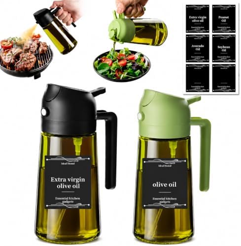 2 Pack 16oz Glass Olive Oil Sprayers