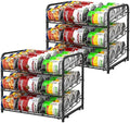 BTY Can Organizer for Pantry Stackable 2 Pack, Can Storage Organizer