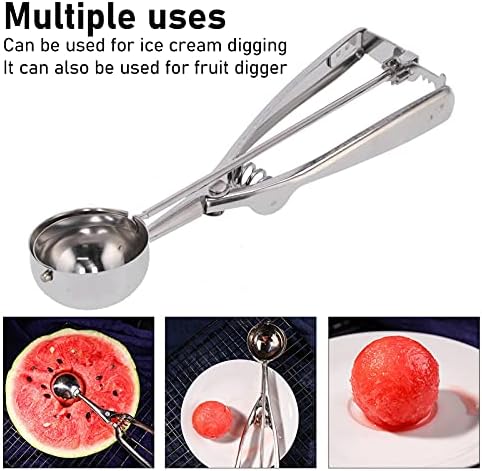 Melon Baller Scoop Set, Stainless Steel Long Handle Melon Scooper