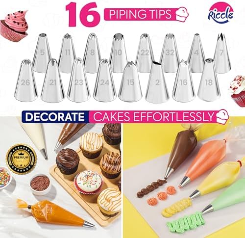 Riccle 148PCs Non-Stick Springform Cake Pan Set, 4, 7, 9 Inches