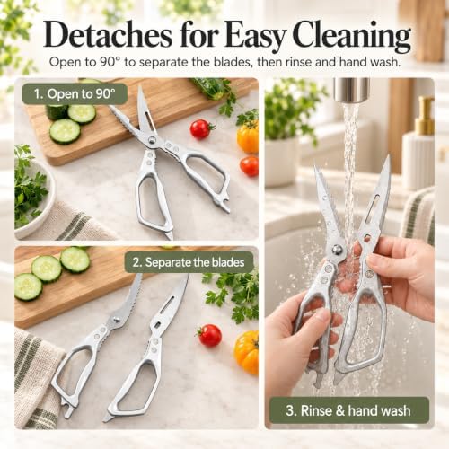 Detachable Kitchen Shears Scissors Heavy Duty for Poultry Meat Chicken