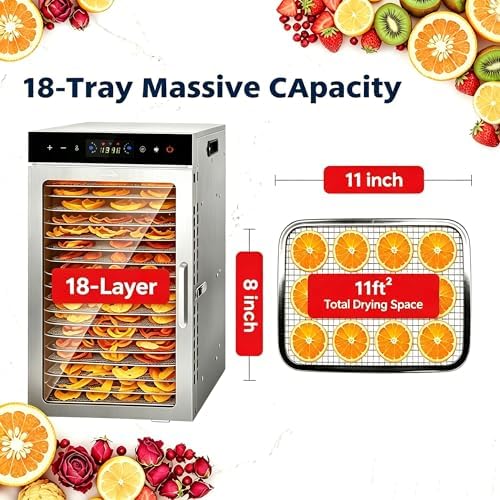 18-Tray Dual-Fan Food Dehydrator