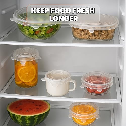 Silicone Stretch Lids, 6 Pack