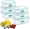6 Pack Glass Berry Container for Fridge, Fresh Produce Storage Set