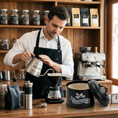 Peohud Coffee Filter Holder, Large Capacity Filter Storage Container