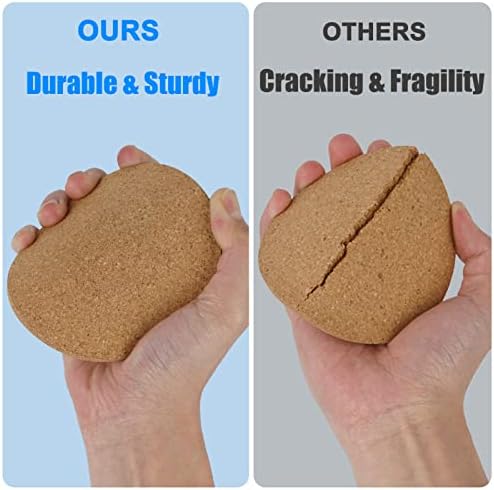 8 Pcs Drink Coasters with Holder, Thicker Cork Coasters for Drinks