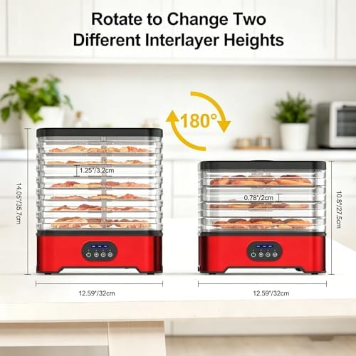 Food Dehydrator Machine, 5 Trays with 72H Timer