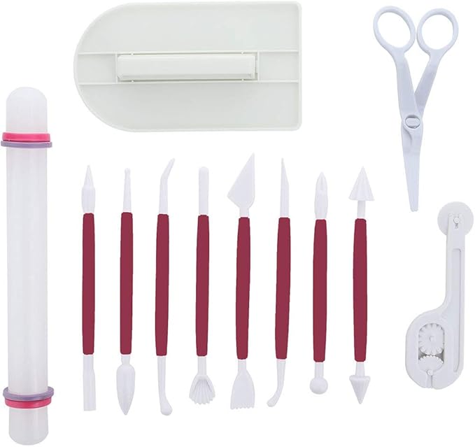 ScivoKaval Marshmallow Fondant Cake Decorating Hand Tool 12 Pcs 5 Sets by ScivoKaval
