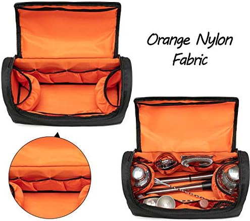 CURMIO Bartender Kits Bag, Portable Travel Case for Bar Tools Set