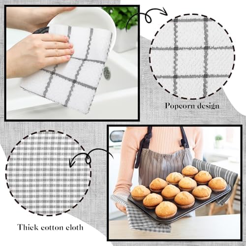 LemonRoad 12 Pcs Oven Mitts Kitchen Towels Dishcloths with Pot Holders