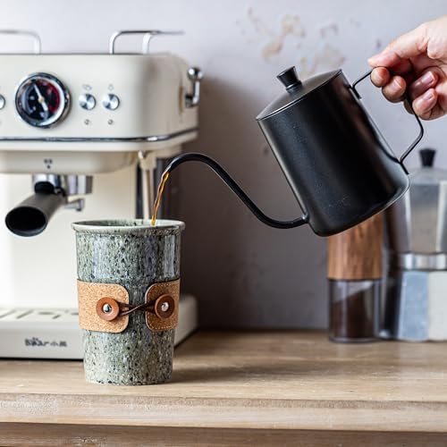 Ceramic Coffee Travel Mug Tea Cups with Lids, Travel Coffee Tumbler