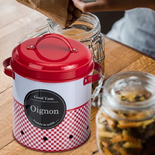TEHAUX Stainless Steel Potato Storage Buckets 3 Piece with Vent Design