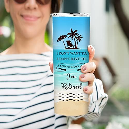 Fatbaby Retirement Gifts for Women,Happy Retirement Travel Tumbler