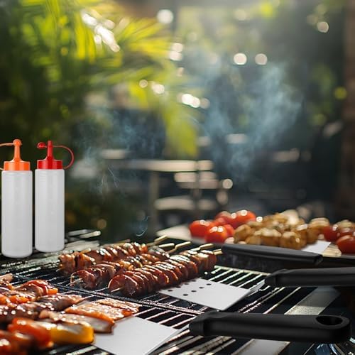 Leonyo Stainless Steel Griddle Spatula Set of 5 for Outdoor Grilling
