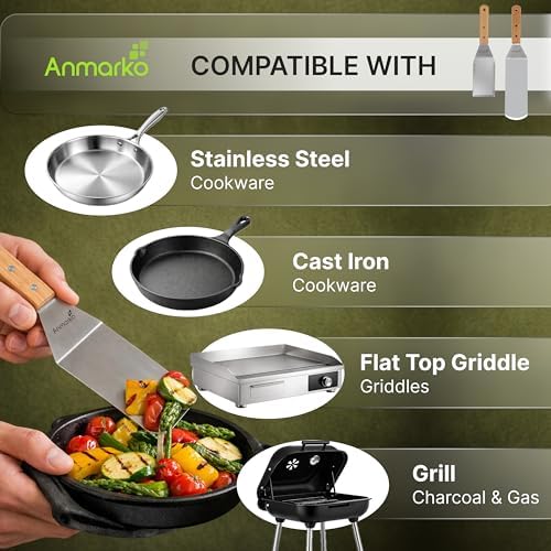 Anmarko Stainless Steel Griddle Spatula Set