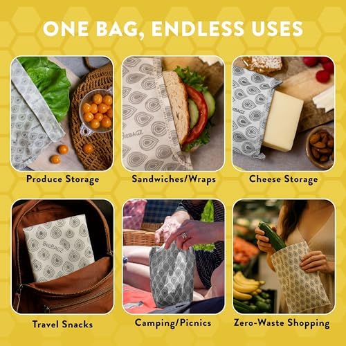 BeeBAGZ Beeswax Wrap Storage Bag, 1 Pack, 11 x 14 Inch
