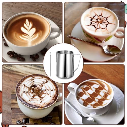 304 Stainless Steel Milk Frothing Pitcher 50oz, Steaming Pitchers with