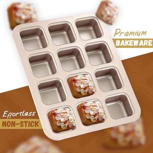 Good Dee's Square Non-Stick 12-Cup Muffin Pan - Naturally Slick